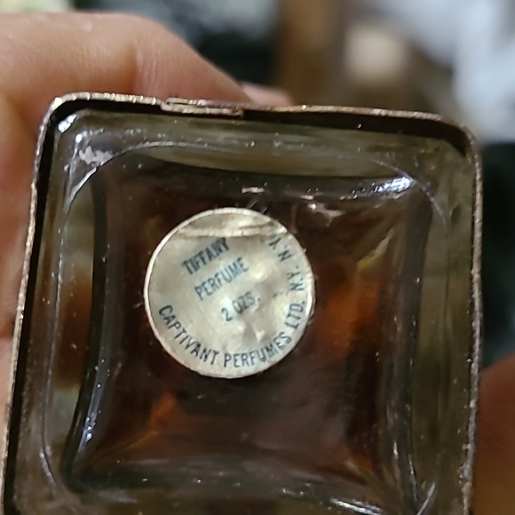 TIFFANY DECORATIVE FILIGREE BOTTLE OF PREFUME. BOTTLE IS ALMOST FULL. 2oz. - Picture 5 of 5